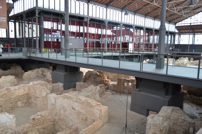 Roman ruins in central Barcelona