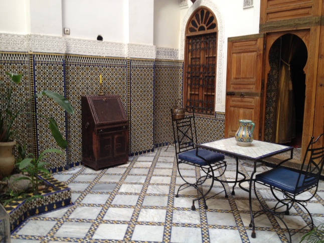 One of the two courtyards in the riad